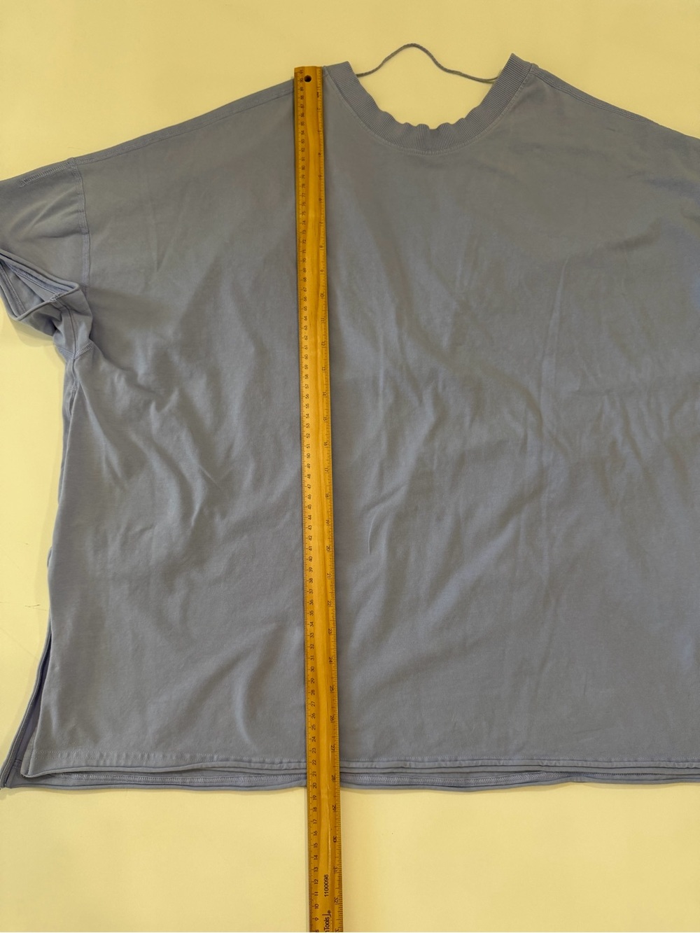 Free People Movement Blue Short Sleeve Crewneck Tee Pockets Size Medium - Picture 6 of 11